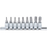 BGS technic Комплект битове тип torx, на база 1/4, на шина, 9 броя, Т10-Т50, bgs 2164