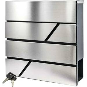 Pepita модерна водоустойчива пощенска кутия от неръждаема стомана - silver (YG22)