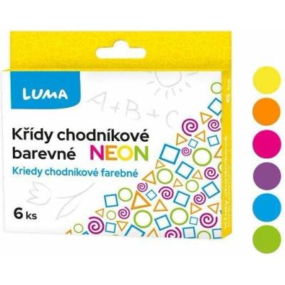 Luma křídy chodníkové 6 ks neon