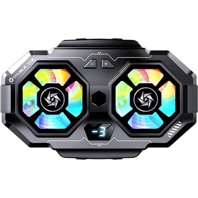 Techsuit Охлаждане с два вентилатора на мобилни устройства - Techsuit Twin Turbine Phone Cooler SL22 (черен) (KF2330938)