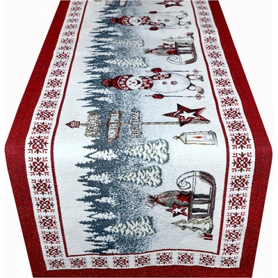 Mondo Vánoční Gobelínový běhoun Severní pól Chenille IT037 40x130cm