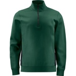 ProJob 2128 sweatshirt 1/Мъжки суитшърт с 2 ципа и 1/2 цип, здрав, тъмнозелен, xs (64212807400)