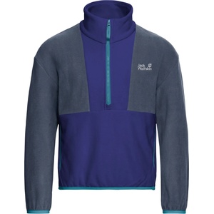 Jack Wolfskin Детски поларен пуловер Jack Wolfskin Kid's Colorblock Taunus Halfzip Fleece jumper - Glow Ink - размер 152 (EU) (704-5892-0415)