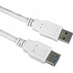 PremiumCord USB 3.0 Extension Cable Super-speed 5Gbps A-A, MF, 9-pin, 3m, white