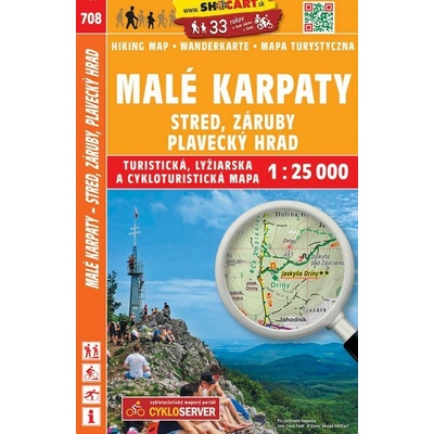 708 Malé Karpaty - Záruby, Plavecký hrad, 1:25.000 - SHOCart