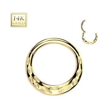 Šperky4U zlatý piercing segment kruh ZL01266-1208