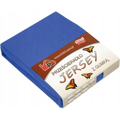 Karo Prostěradlo jersey s gumou safírové 80x200