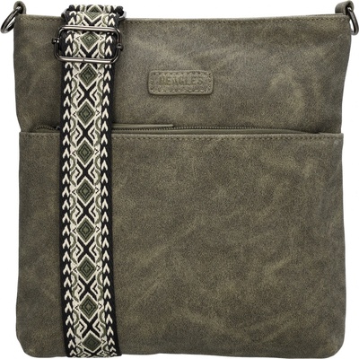 Beagles Malaga dámská crossbody taška s dekorativním popruhem olivová