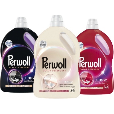 Perwoll Renew prací gel černý + univerzální 3 x 3 l 180 PD