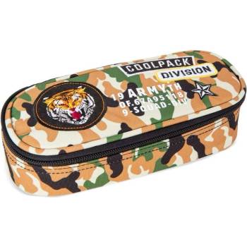 COOLPACK Елипсовиден ученически несесер Cool Pack Campus - Camo Desert Badges (A62109)