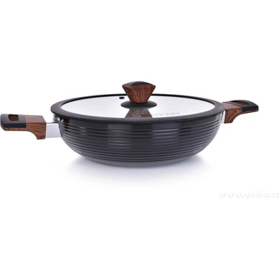 BIOPAN nepřilnavá pánev WOK s poklicí Ø 28 cm 3,6 L