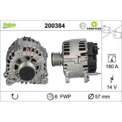 VALEO Alternátor VALEO CORE-FLEX VA 200384