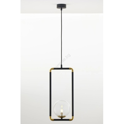 JUPITER 2023 - Пендел ZAFRA 1xG9/10W/230V черен/златист/прозрачен (10702023)