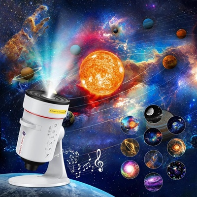 Bolong Projektor galaxie Meteor 8. gen, 10 kazet 4K, zvuky přírody, bílý – Hledejceny.cz