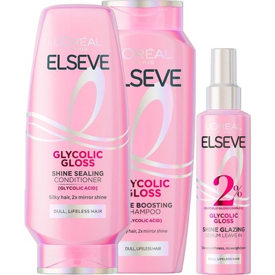 L'Oréal L'Oréal Elseve Комплект Glycolic Gloss - Шампоан, Балсам и Серум, 400 + 200 + 150 ml