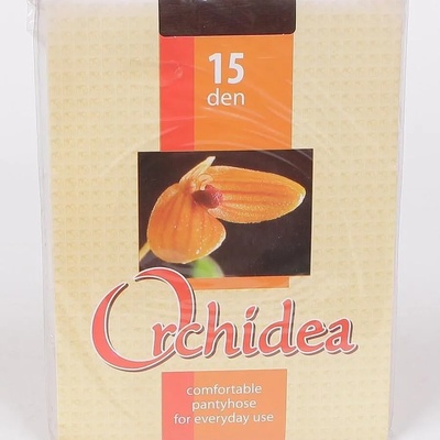 Дамски чорапогащник с ликра в цвят касторо - 15 den