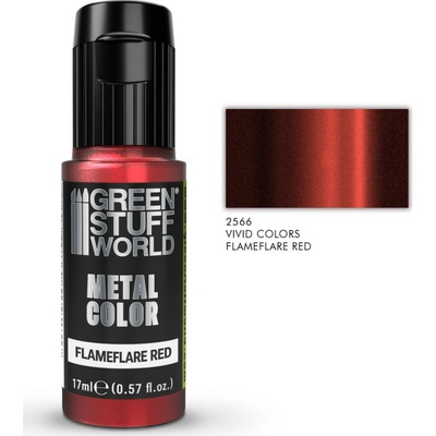 Green Stuff World Vivid Metallic Paint Flameflare Red 17 ml