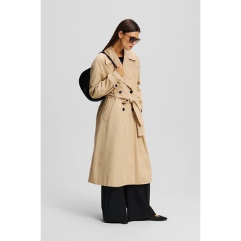 KARL LAGERFELD Шлифер Karl Lagerfeld дамски в бежово преходен модел с двуредно закопчаване A2W15009 (A2W15009)