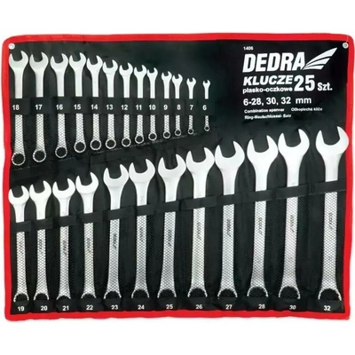 Dedra klíče očkoploché sada 25ks v pouzdře 6-32mm 1406
