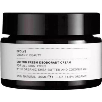 Evolve Organic Beauty Cotton Fresh Natural Deodorant Cream přírodní krémový deodorant 30 ml