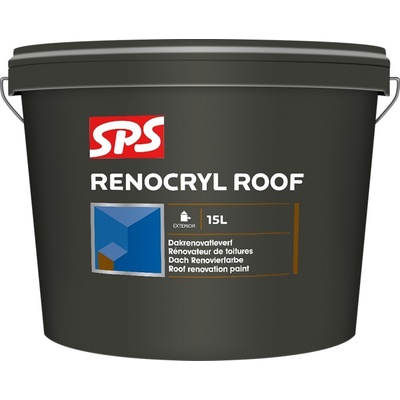 SPS Barva na střechu 15l, černá (1432), Velikost balení 15 litrů, Vzhled hedvábně matný