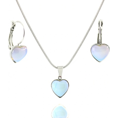 Foxette Set šperků Srdíčka Sea Opal JF_0125