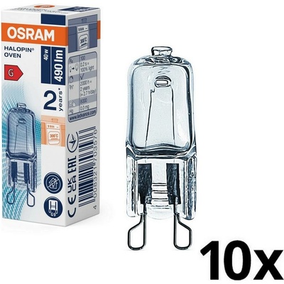 Osram SADA 10x Žiaroviek do rúry HALOPIN G9/40W/230V 2700K - Osram P225759-10ks
