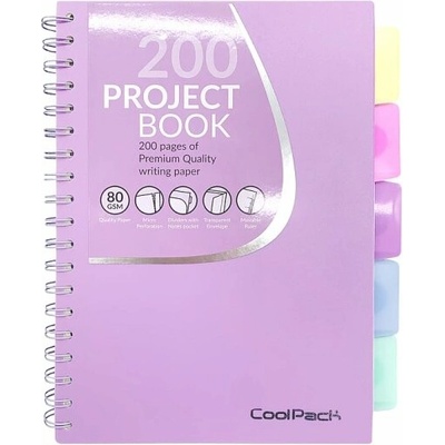 CoolPack Pastelový projektový zošit so záložkami B5