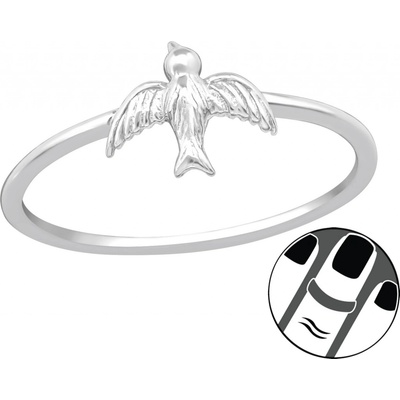 Lunica Stříbrný midi prsten HOLUBIČKA 0429