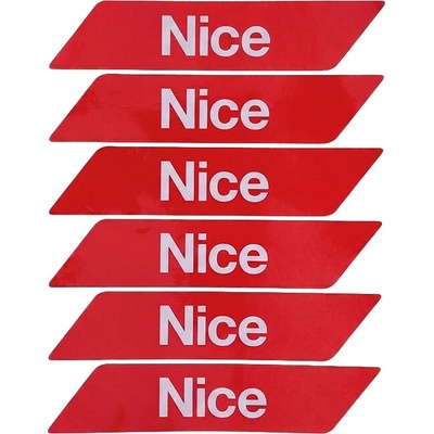 Reflexné červené samolepky NICE, 24 ks