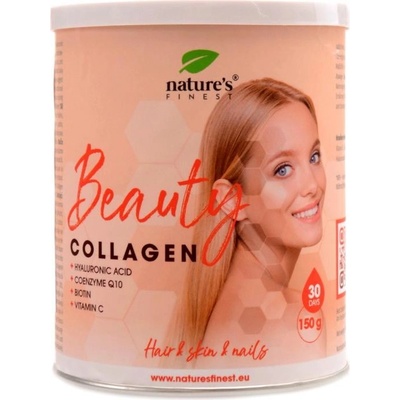 Natures Finest Beauty Collagen s kyselinou hyalurónovou Q10 biotínom a vitamínom C 150 g