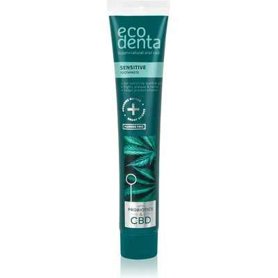 Ecodenta Sensitive CBD биоактивна паста за зъби с конопено масло 75ml
