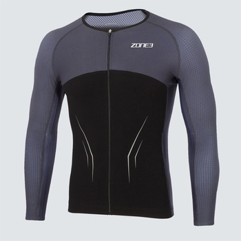 Image 1 of Zone3 ZONE3 Aeroforce-X ¾ Sleeve Top - Black/Grey