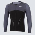 Zone3 Aeroforce-X ¾ Sleeve Top - Black/Grey