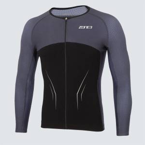 Zone3 Aeroforce-X ¾ Sleeve Top - Black/Grey