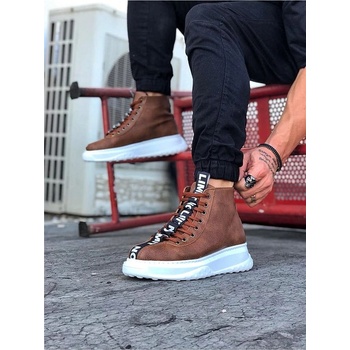 Wagon Мъжки ежедневни боти с връзки wg03 - Таба #362651 (362651_Тъмно кафяв)