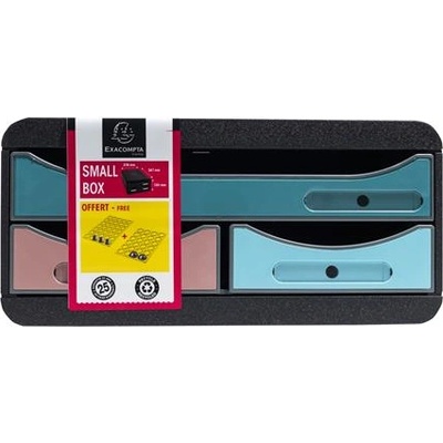 Exacompta Пластмасов шкаф за съхранение, 3 чекмеджета, EXACOMPTA "Smallbox Skandi", цвят 311606D (311606D)