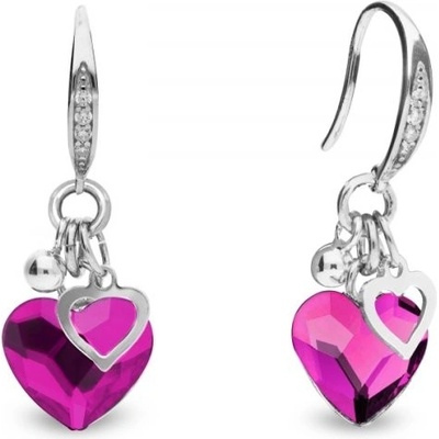 Spark růžové se Swarovski Elements Bliss KWCMIX2808F Fuchsia