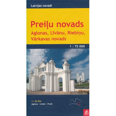 mapa Preili region 1:100 000 + plán