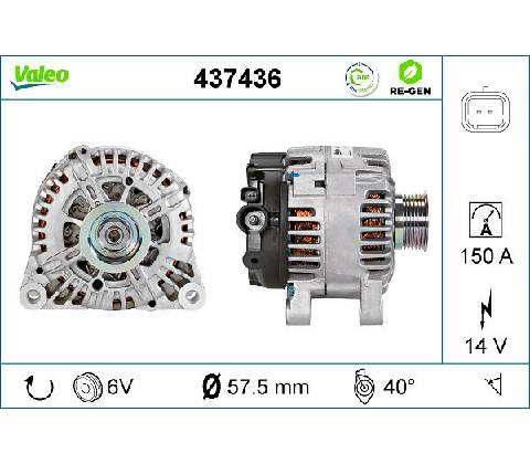 Alternátor VALEO 437436