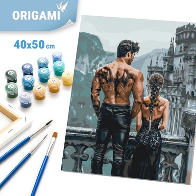 Origami Malování podle čísel na rámu 40 x 50 cm Filmoví hrdinové Čtvrté křídlo Stíny draků LW 3521 – Hledejceny.cz