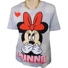 Setino Dámské tričko MINNIE krátký rukáv šedé