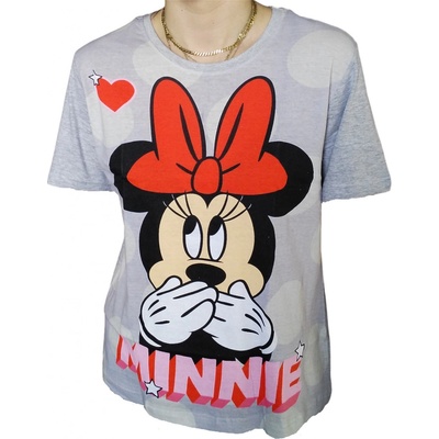 Setino Dámské tričko MINNIE krátký rukáv šedé – Zboží Dáma