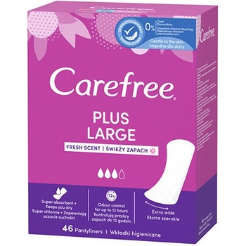 Carefree Plus Large slipové vložky so sviežou vôňou 46 ks