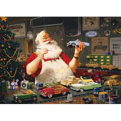 Cobble Hill Santa maluje autíčka 1000 dielov