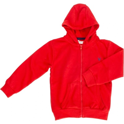 Minoti 9ZIPEMB 5 s kapucňou po celej dĺžke červená