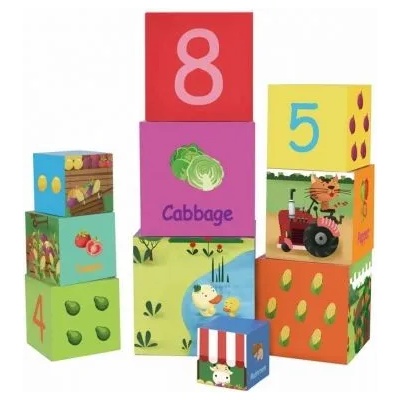 Classic World - Картонени кубчета за редене - Зеленчуци (CW20028)