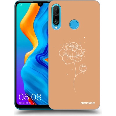 Púzdro Picasee silikónové Huawei P30 Lite - Peonies čiré