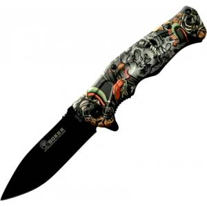  Дизайнерски нож сгъваем boker plus 96/210 с черепи