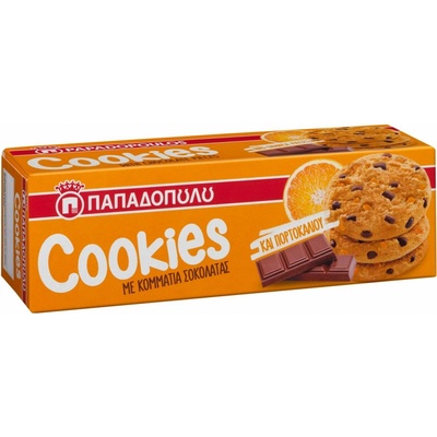 Papadopoulou Cookies s kousky čokolády a pomeranče 180 g